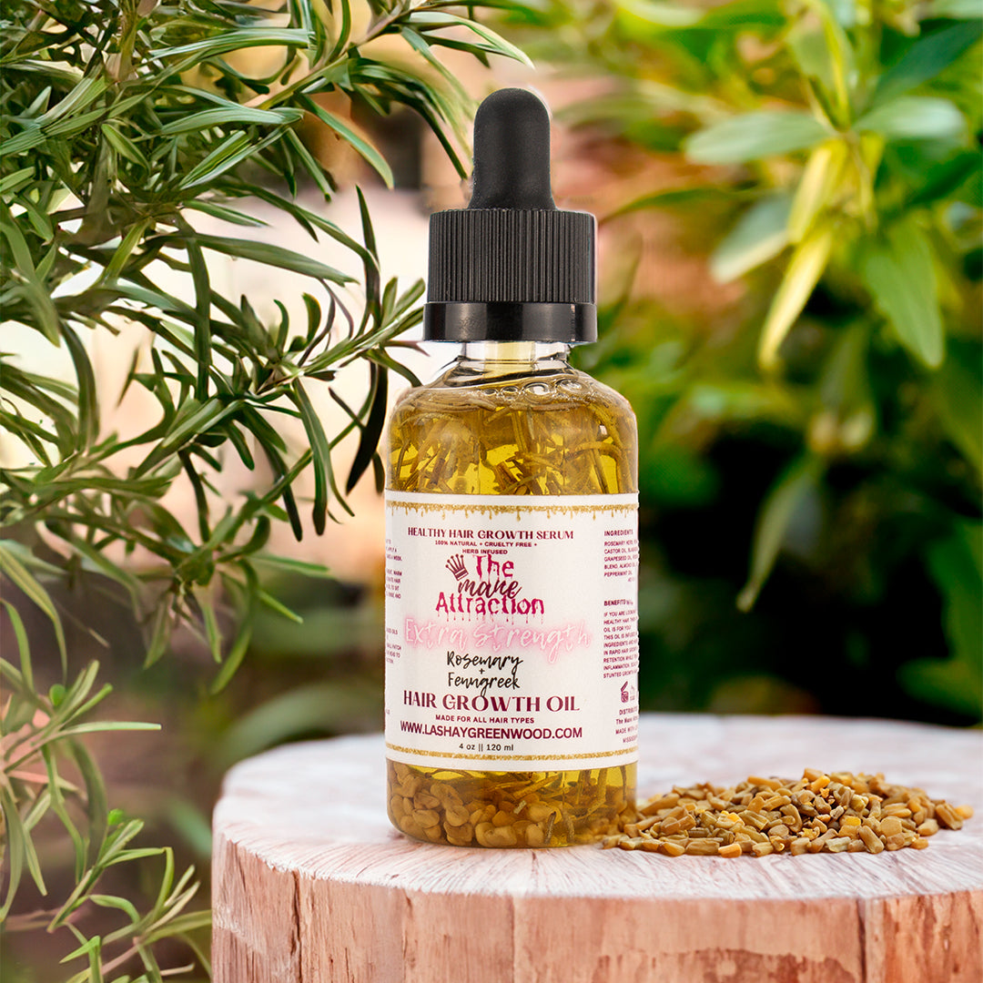 Mini Extra Strength Rosemary+Fenugreek Herbal Hair Growth Oil - The Mane Attraction